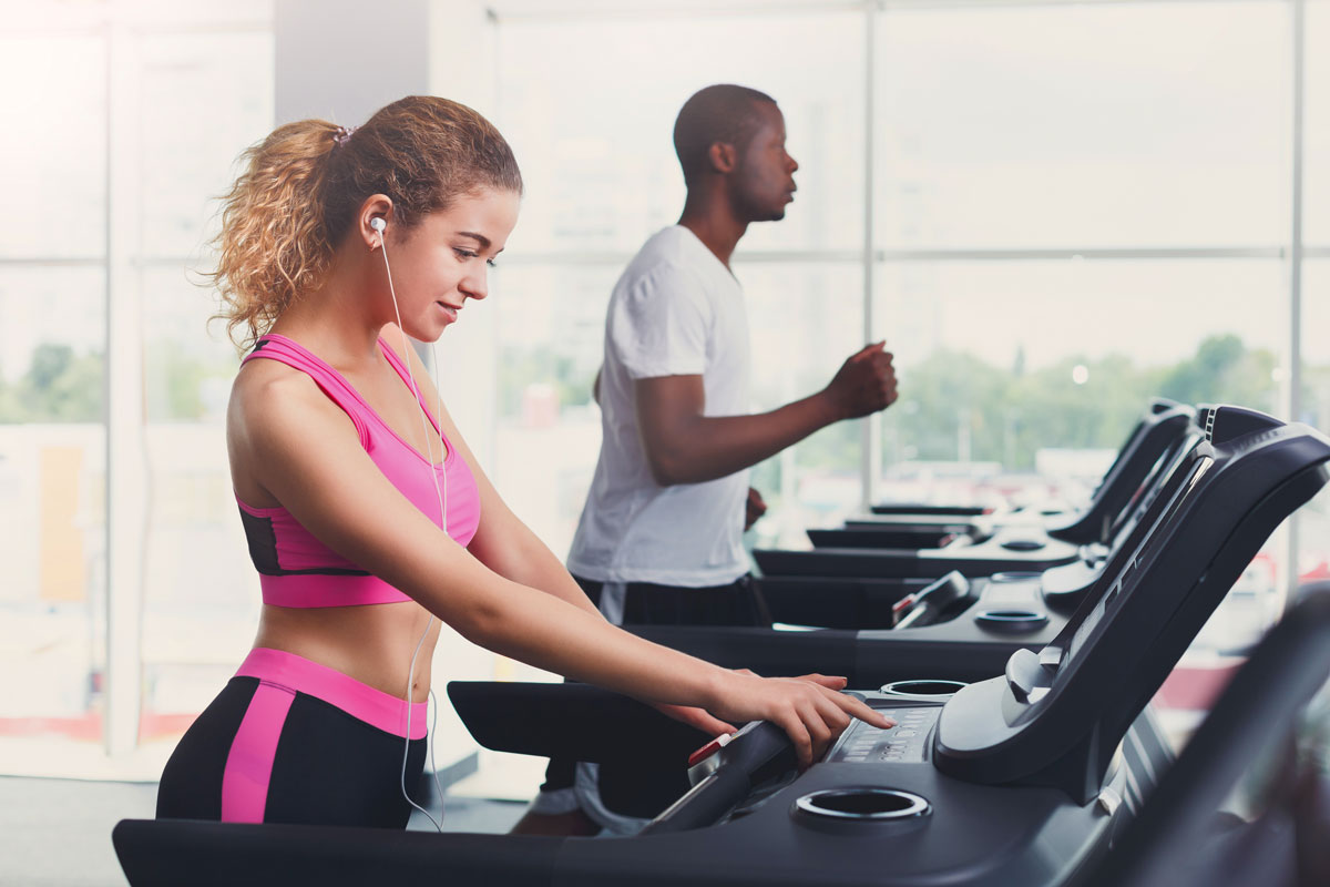 allenamento indoor con tapis roulant